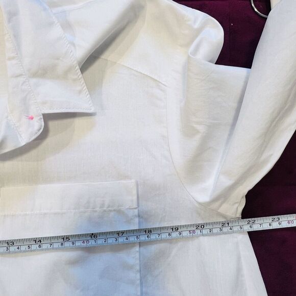 Maeve Anthropologie Maxi Tunic Poplin Button Down Top Cotton Petite Size Medium - Picture 11 of 12